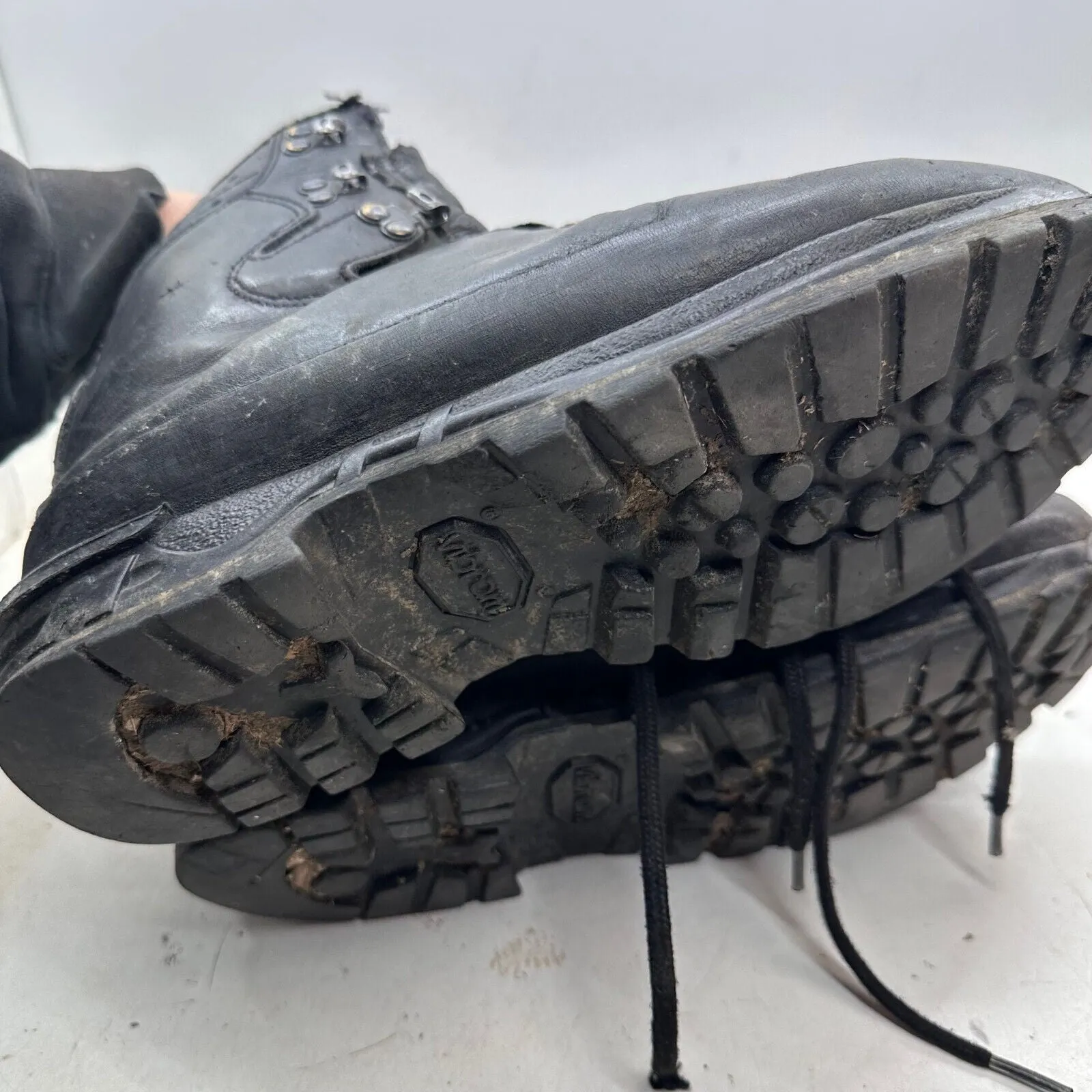 German Army Black Leather Army Heavy Duty Combat Boots Meindl Size EU 42 UK 8