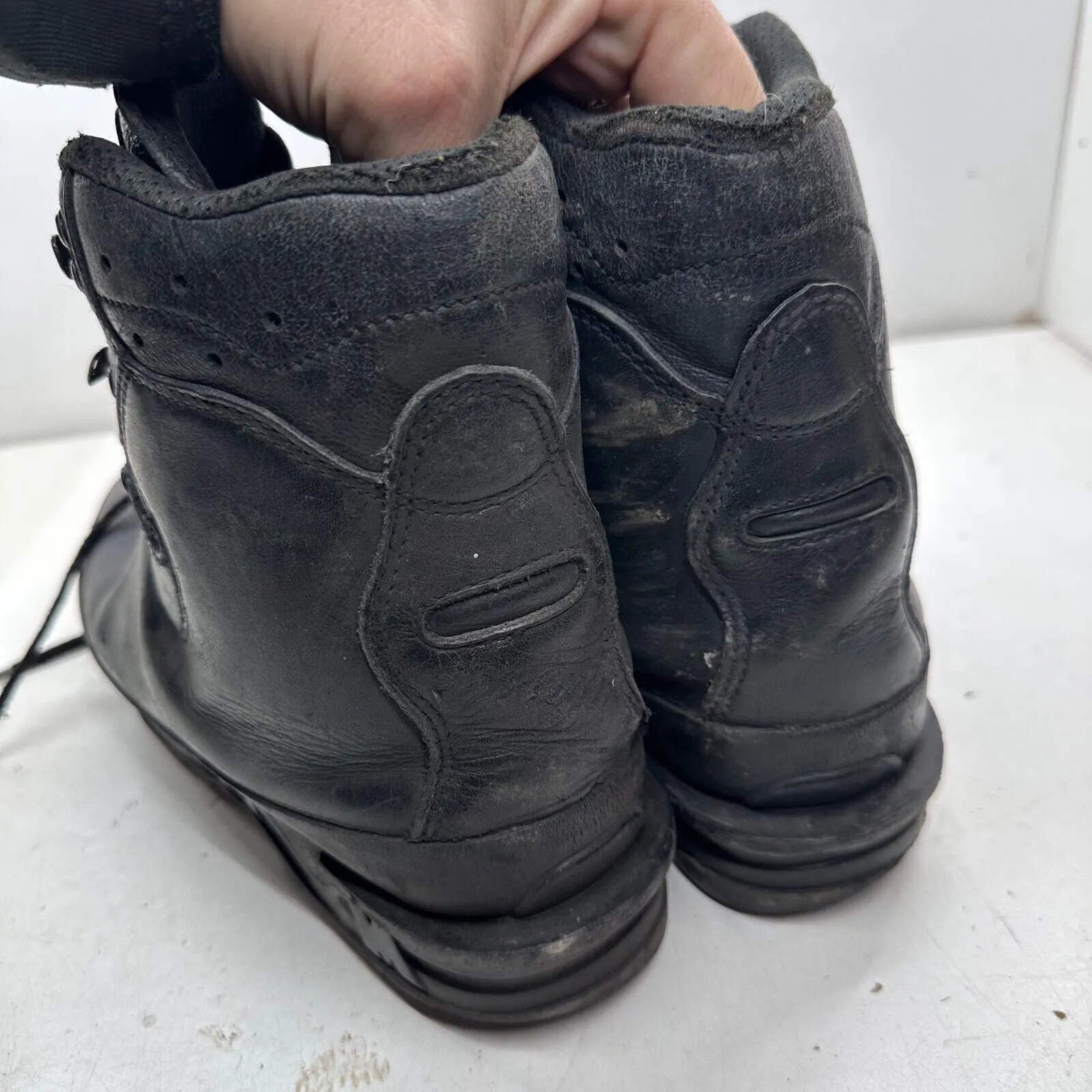 German Army Black Leather Army Heavy Duty Combat Boots Meindl Size EU 42 UK 8