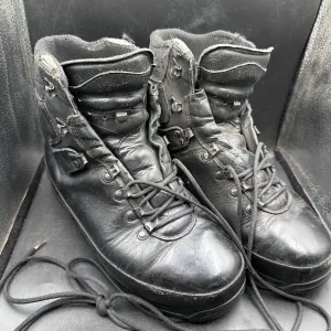 German Army Black Leather Army Heavy Duty Combat Boots Meindl Size EU 43 UK 9