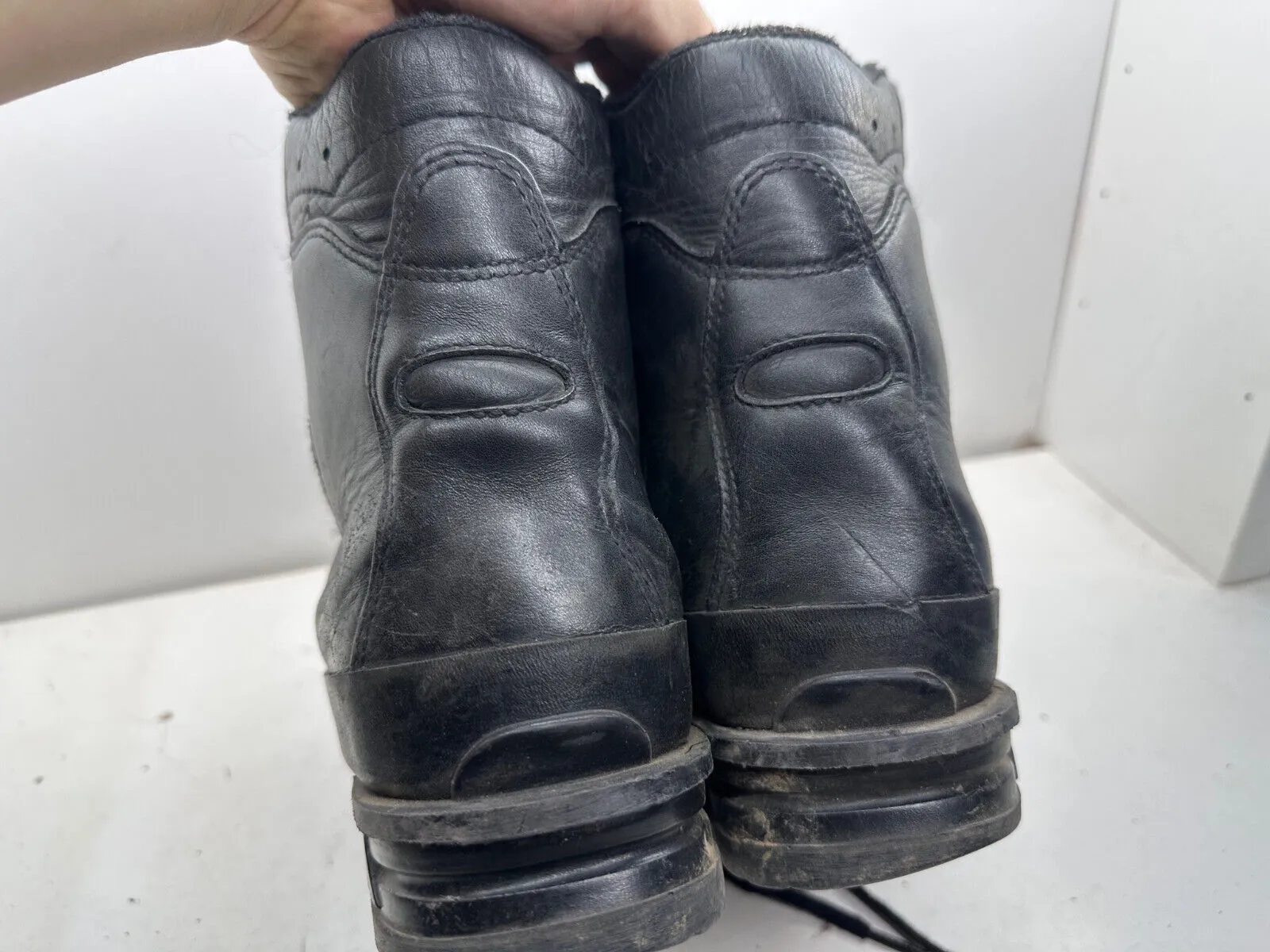 German Army Black Leather Army Heavy Duty Combat Boots Meindl Size EU 43 UK 9