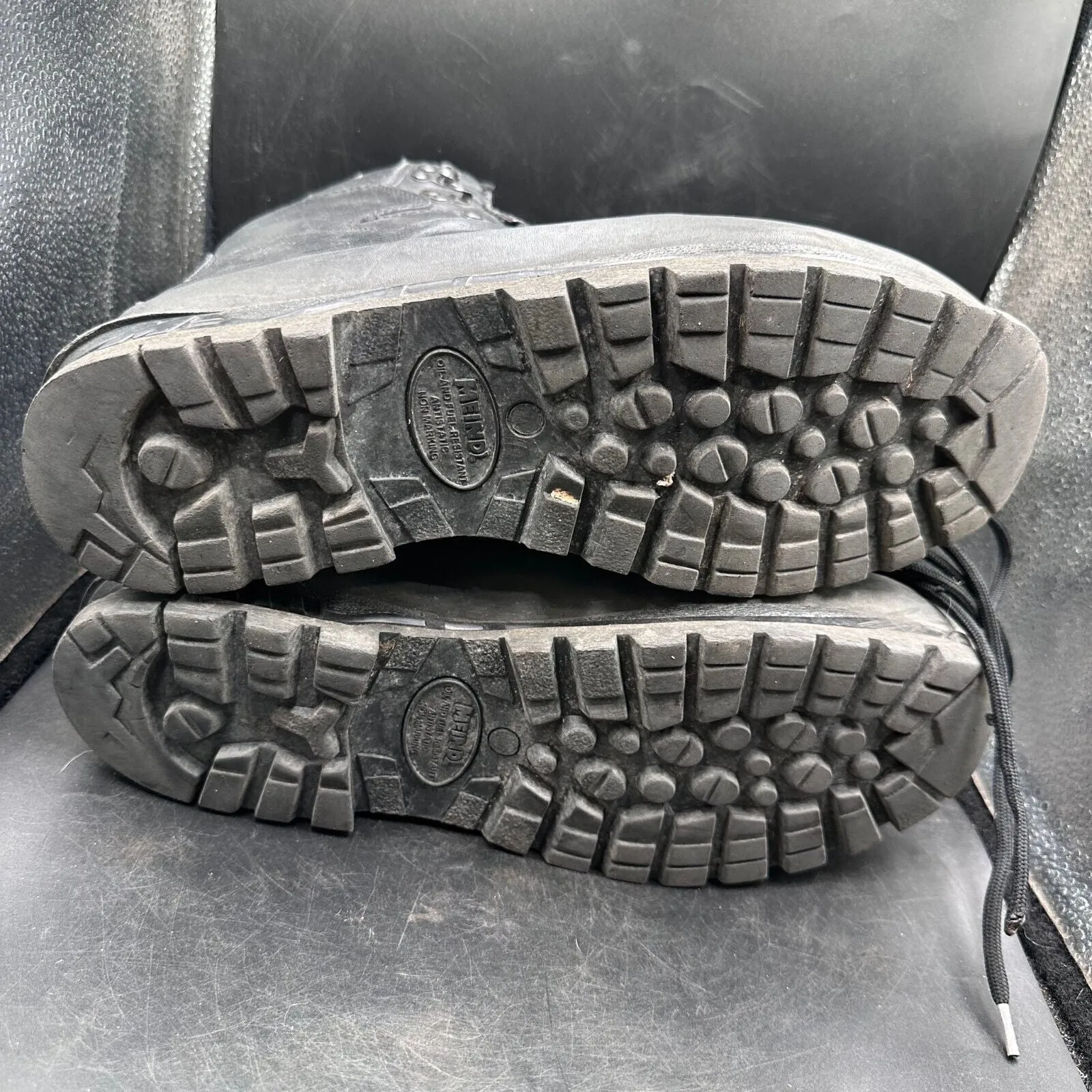 German Army Black Leather Army Heavy Duty Combat Boots Meindl Size EU 44 UK 10