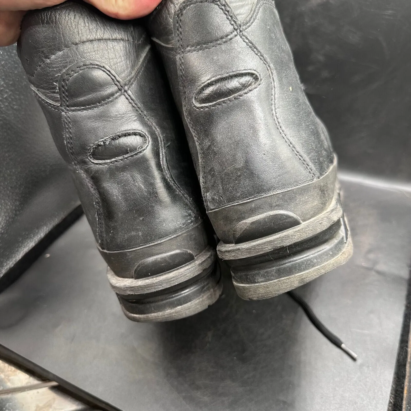 German Army Black Leather Army Heavy Duty Combat Boots Meindl Size EU 44 UK 10