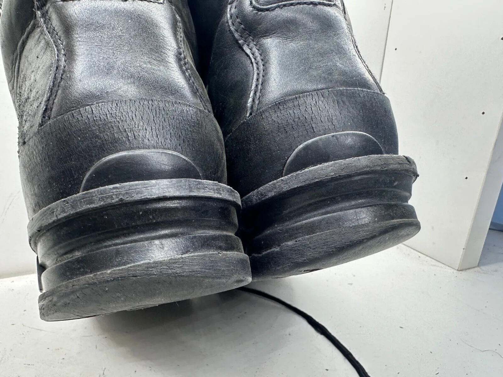 German Army Black Leather Army Heavy Duty Combat Boots Meindl Size EU 44 UK 9.5