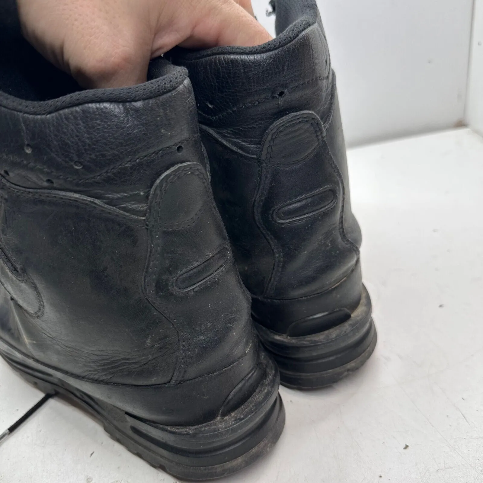 German Army Black Leather Army Heavy Duty Combat Boots Meindl Size EU 44 UK 9.5