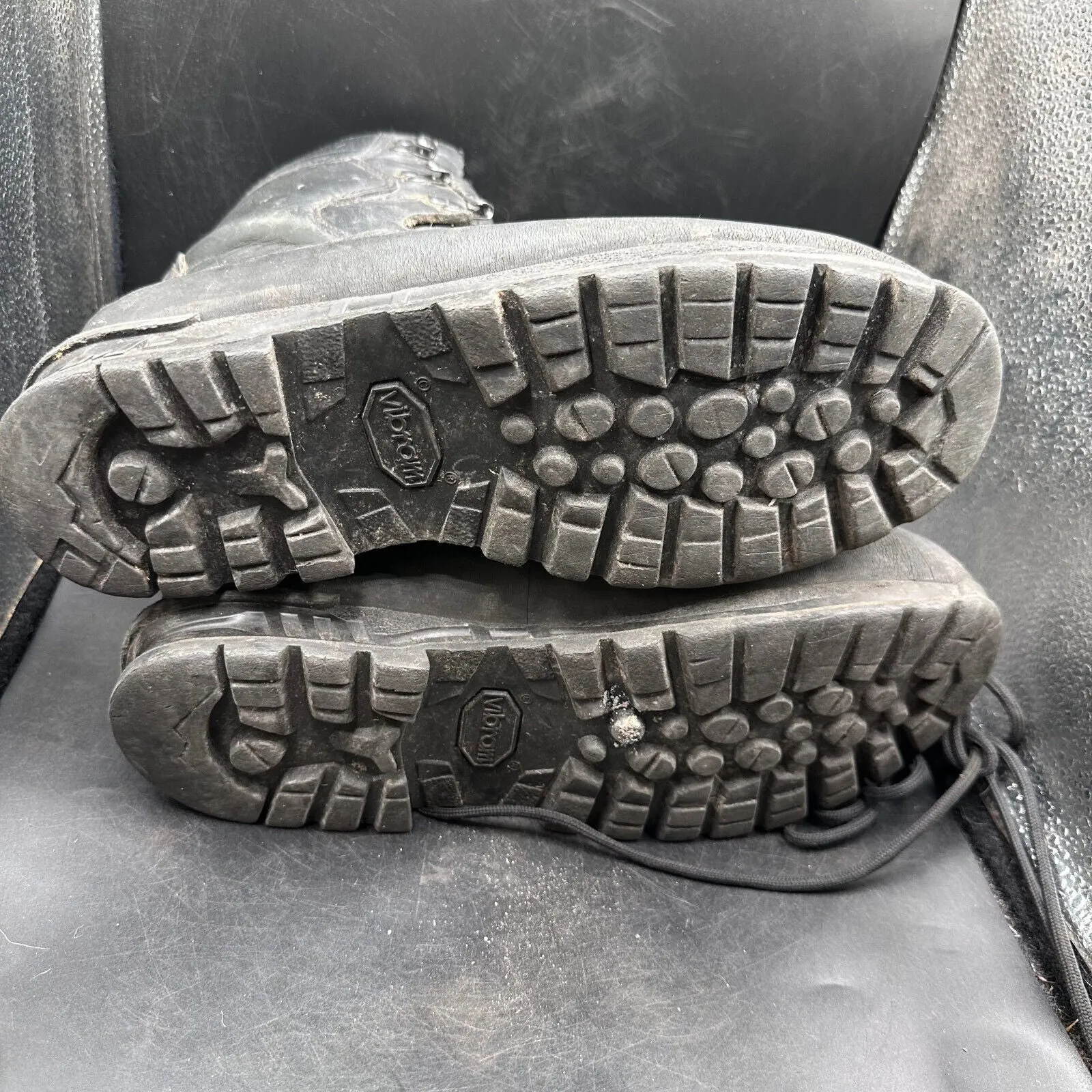 German Army Black Leather Army Heavy Duty Combat Boots Meindl Size EU 44 UK 9.5