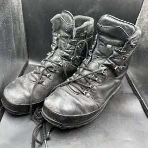 German Army Black Leather Army Heavy Duty Combat Boots Meindl Size EU 44 UK 9.5