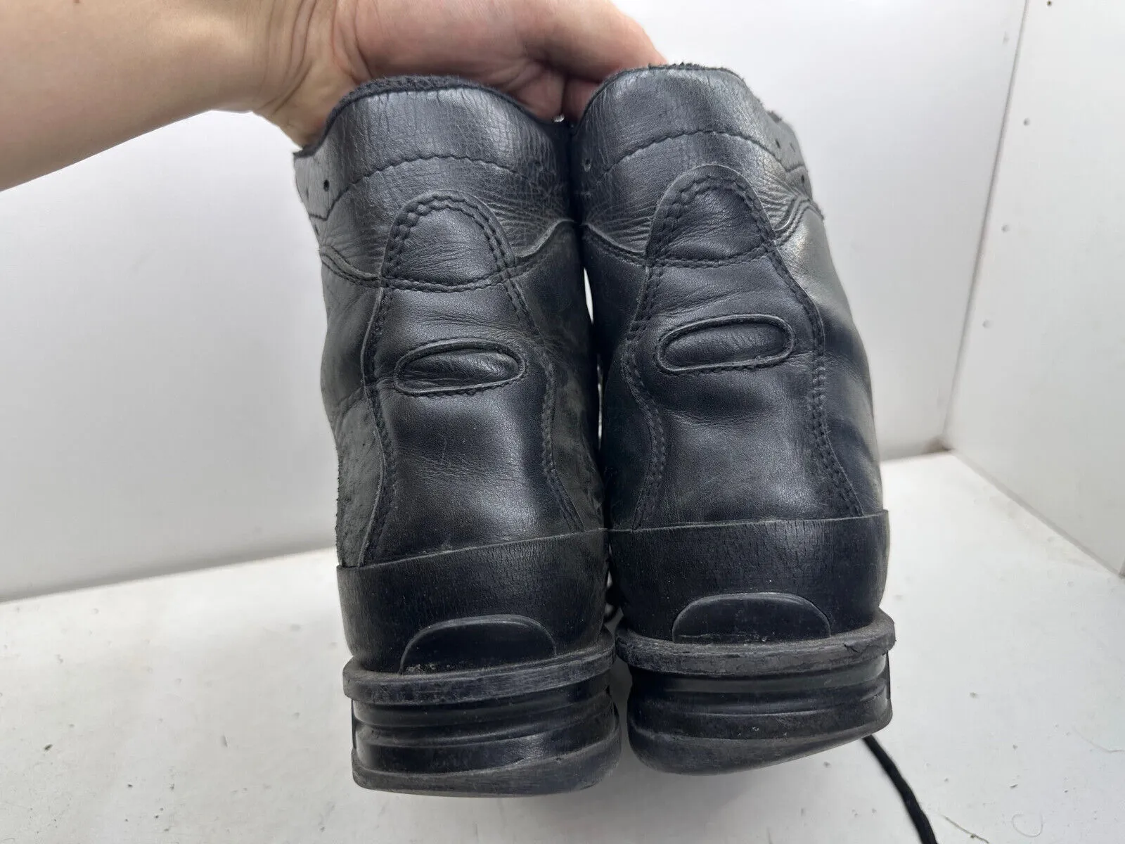 German Army Black Leather Army Heavy Duty Combat Boots Meindl Size EU 44 UK 9.5