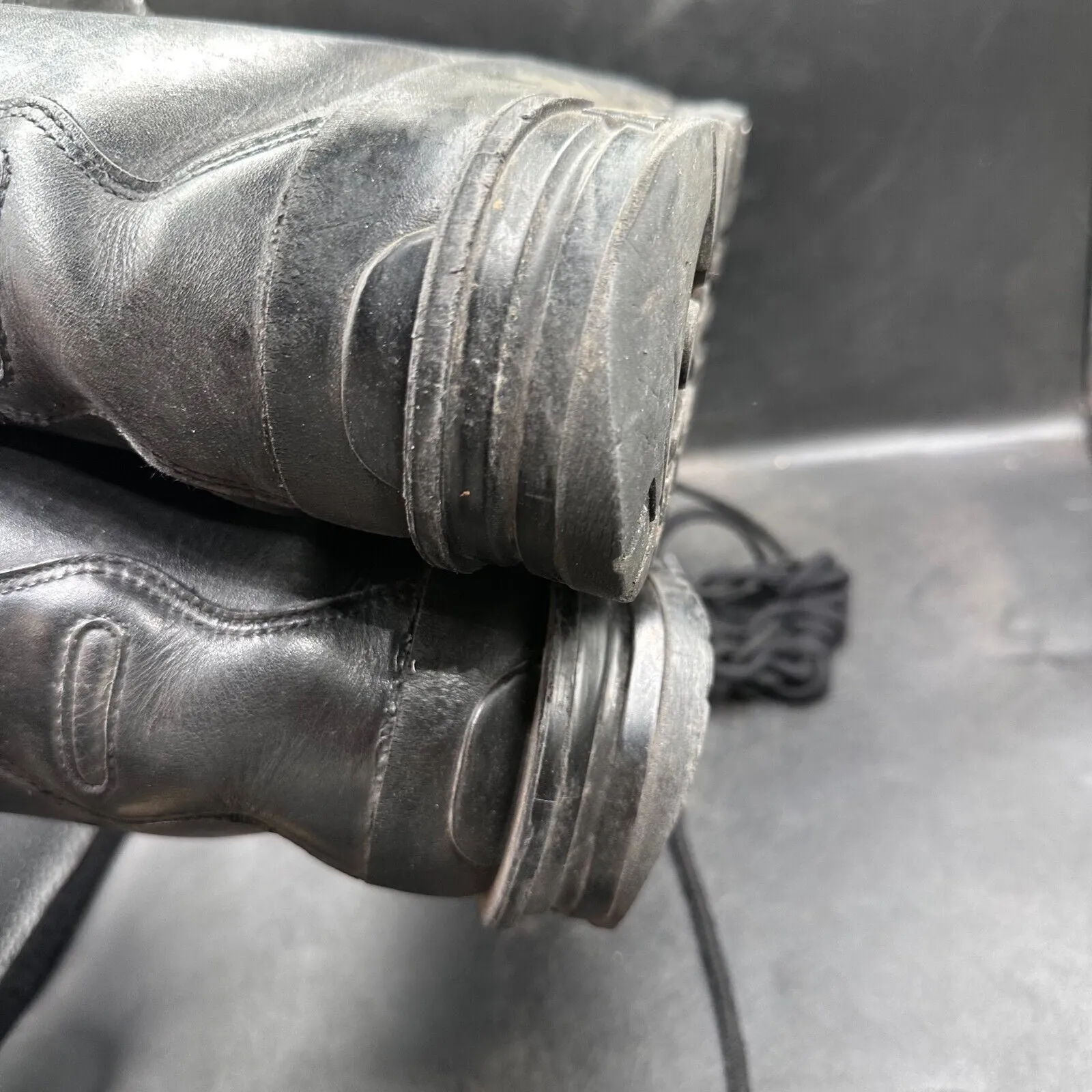 German Army Black Leather Army Heavy Duty Combat Boots Meindl Size EU 44.5 UK 10