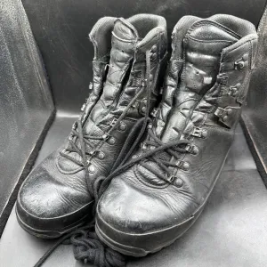 German Army Black Leather Army Heavy Duty Combat Boots Meindl Size EU 44.5 UK 10
