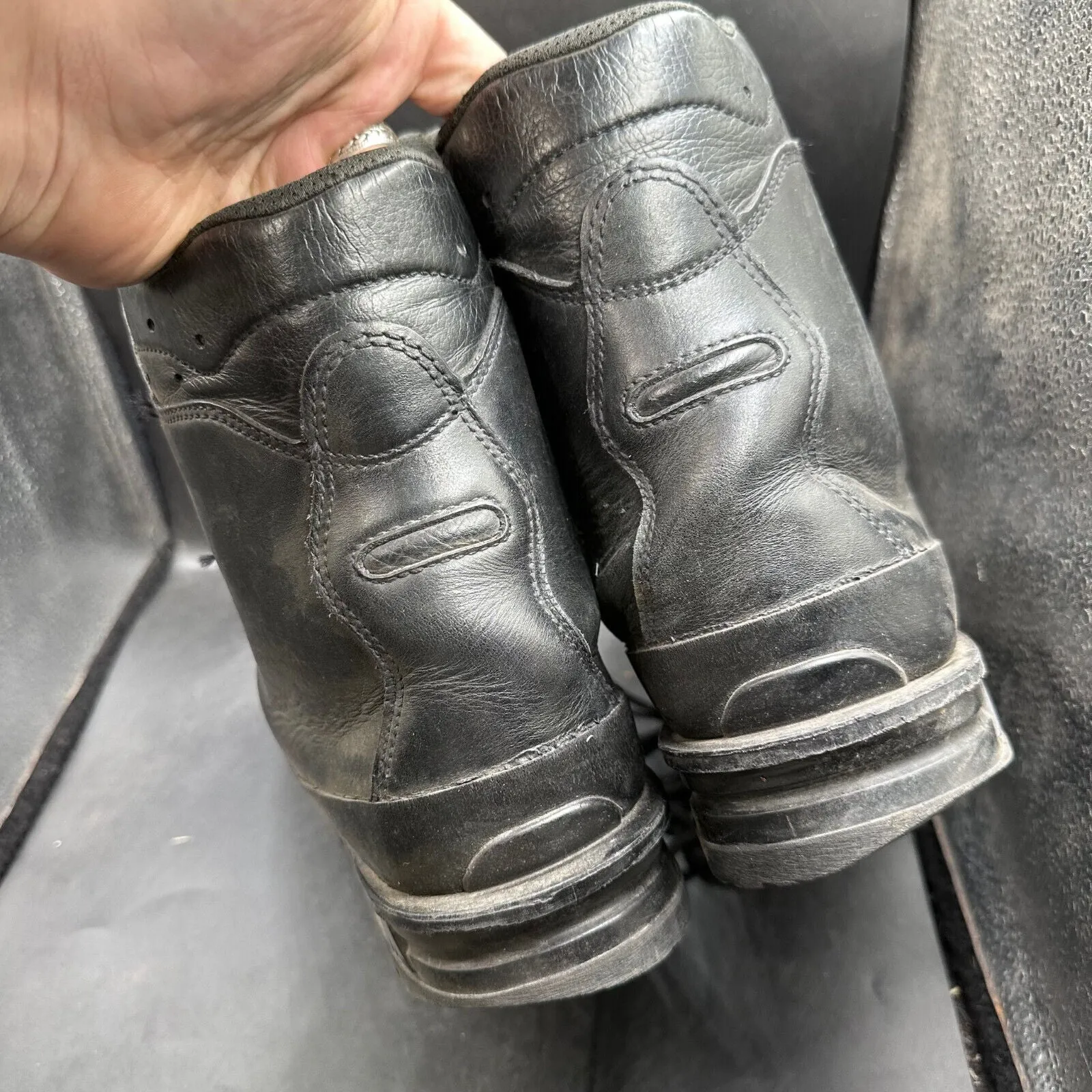 German Army Black Leather Army Heavy Duty Combat Boots Meindl Size EU 44.5 UK 10