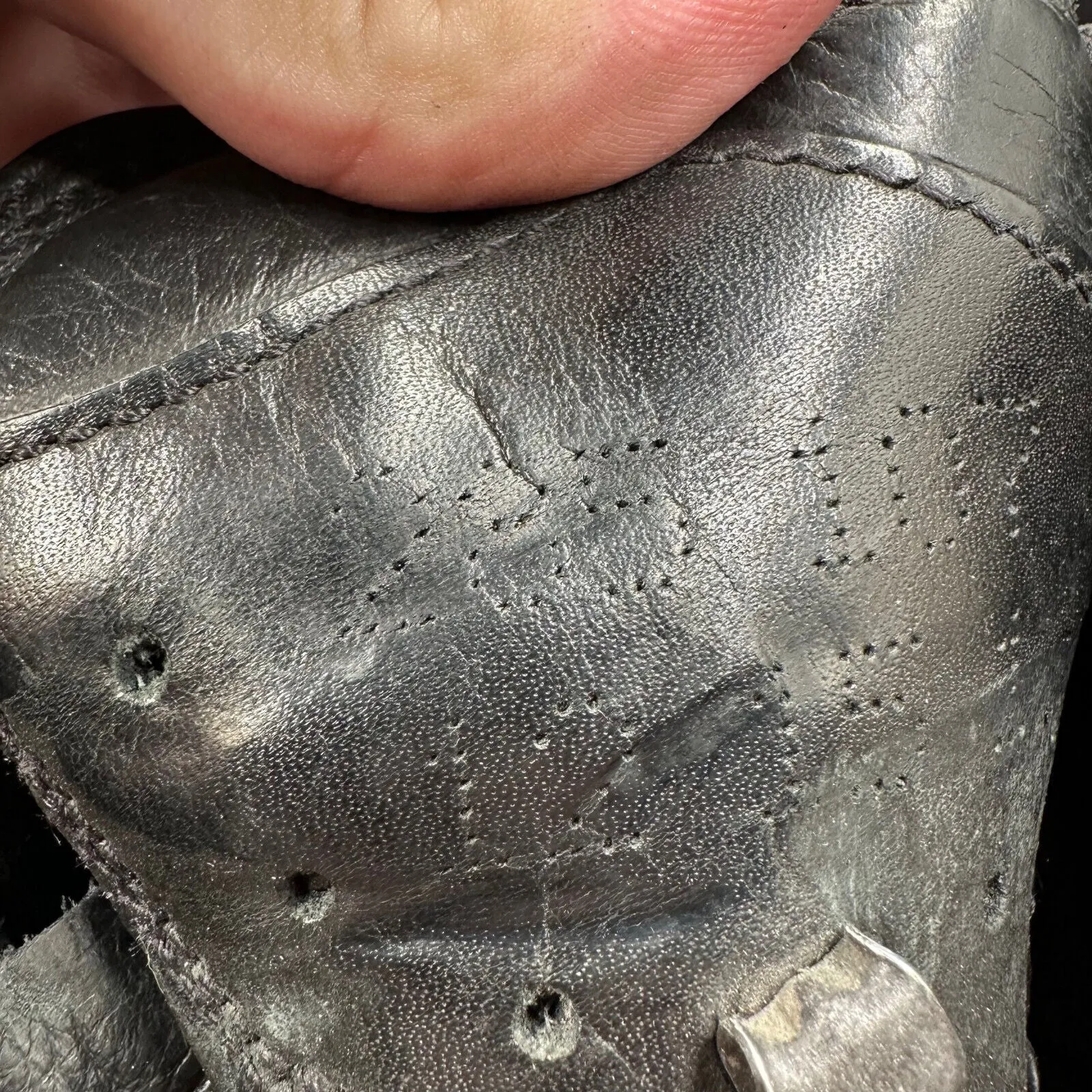 German Army Black Leather Army Heavy Duty Combat Boots Meindl Size EU 44.5 UK 10
