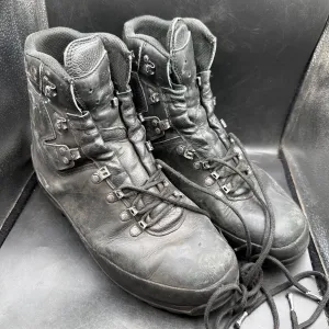 German Army Black Leather Army Heavy Duty Combat Boots Meindl Size EU 45 UK 10.5