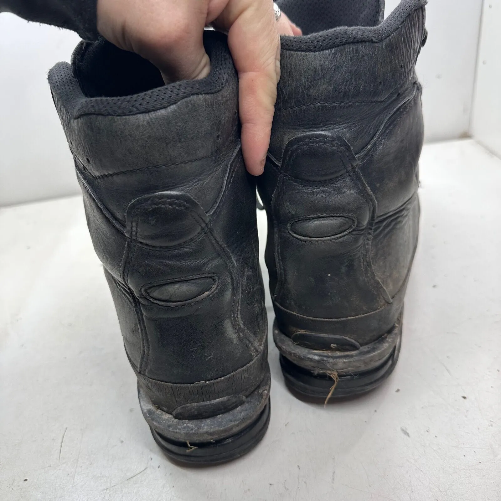German Army Black Leather Army Heavy Duty Combat Boots Meindl Size EU 45 UK 10.5