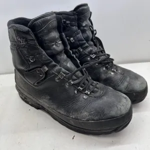 German Army Black Leather Army Heavy Duty Combat Boots Meindl Size EU 45 UK 10.5