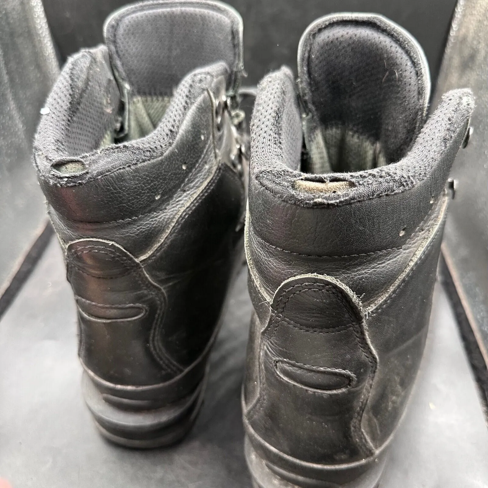 German Army Black Leather Army Heavy Duty Combat Boots Meindl Size EU 45 UK 10