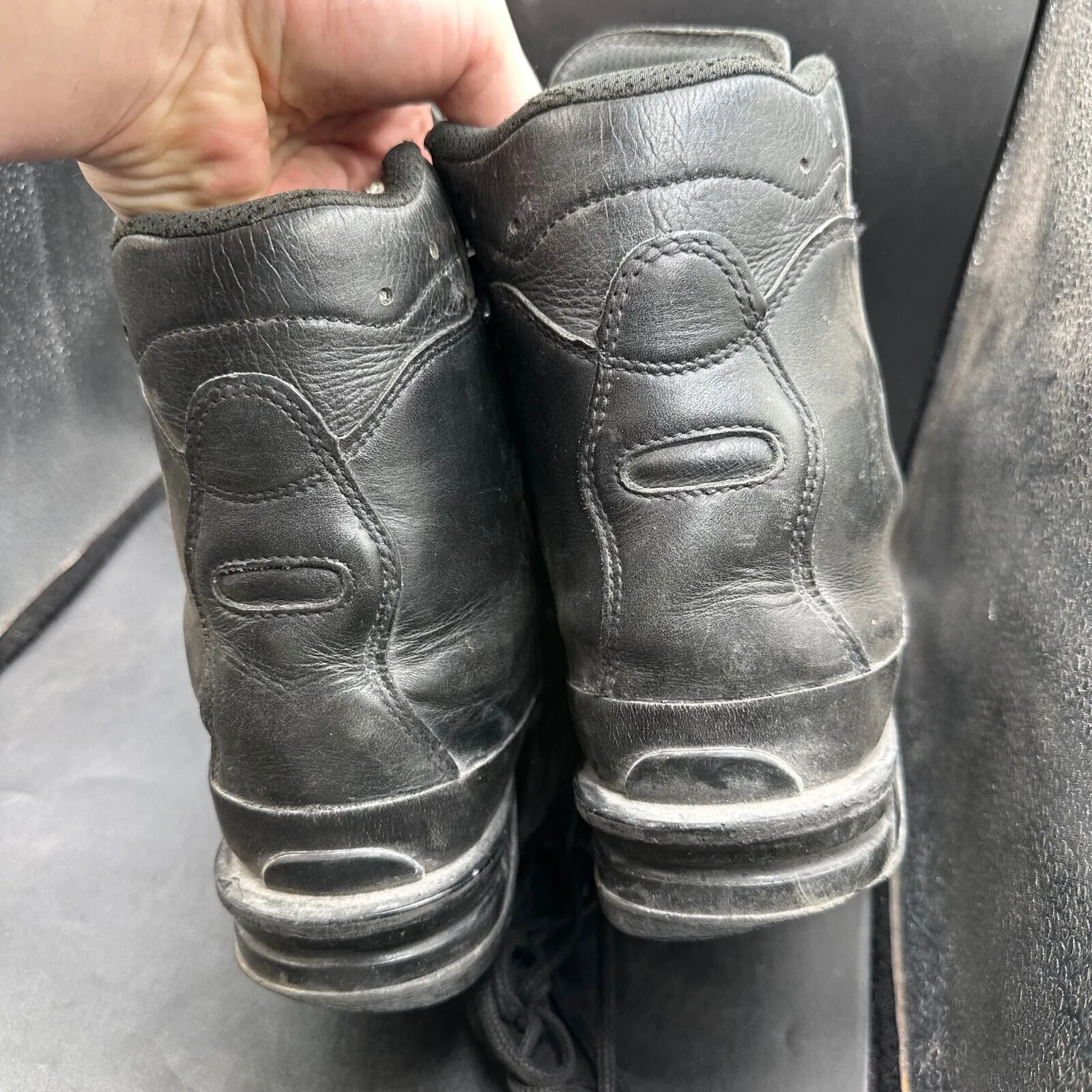 German Army Black Leather Army Heavy Duty Combat Boots Meindl Size EU 45 UK 10