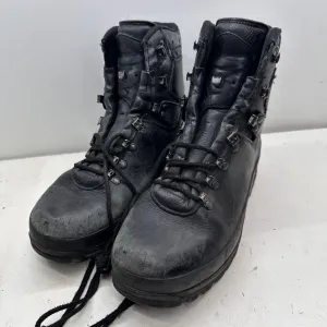 German Army Black Leather Army Heavy Duty Combat Boots Meindl Size EU 45 UK 10