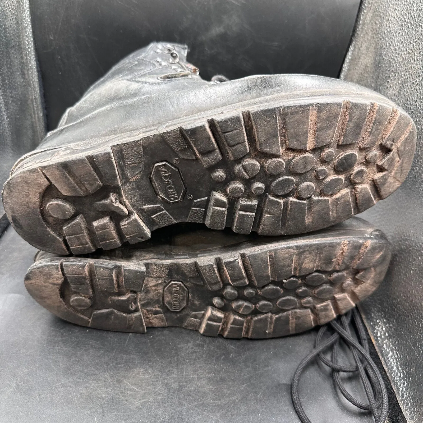 German Army Black Leather Army Heavy Duty Combat Boots Meindl Size EU 45 UK 10
