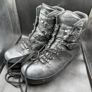 German Army Black Leather Army Heavy Duty Combat Boots Meindl Size EU 46 UK 11