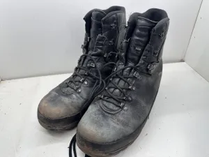 German Army Black Leather Army Heavy Duty Combat Boots Meindl - Size EU 47 UK 12
