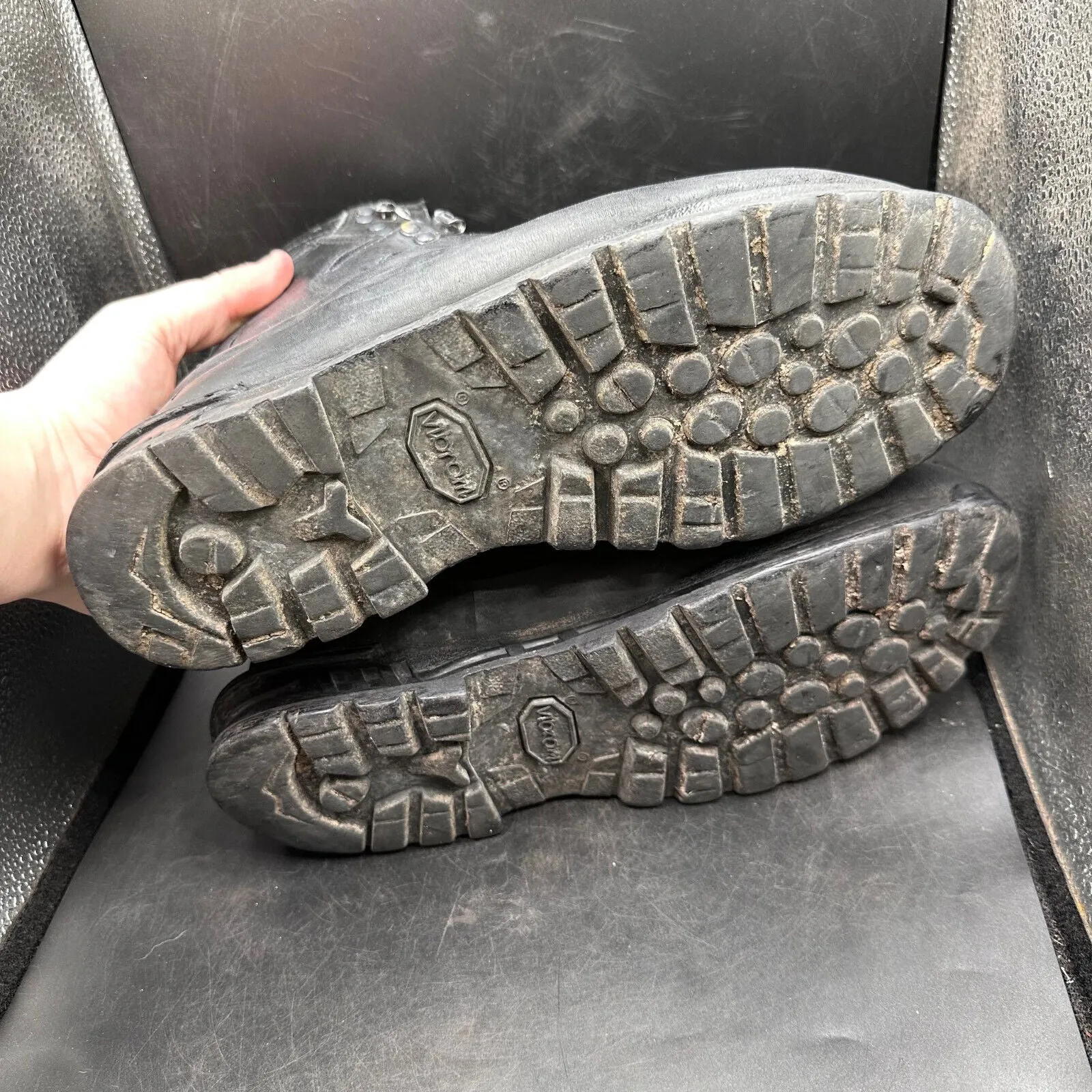 German Army Black Leather Army Heavy Duty Combat Boots Meindl Size EU44.5 UK 10