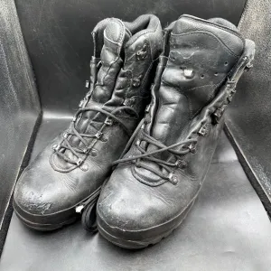 German Army Black Leather Army Heavy Duty Combat Boots Meindl Size EU45.5 UK10.5