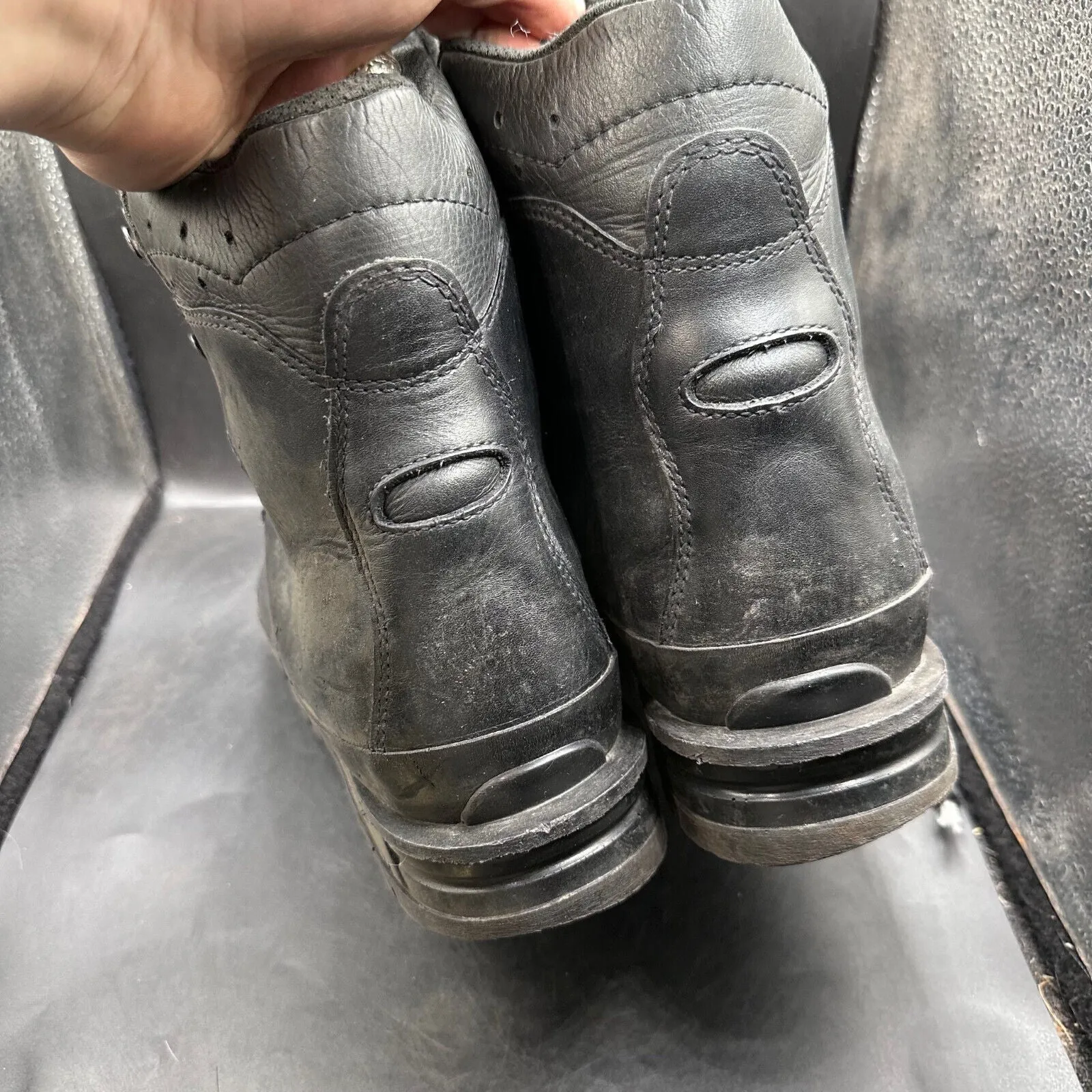 German Army Black Leather Army Heavy Duty Combat Boots Meindl Size EU45.5 UK10.5