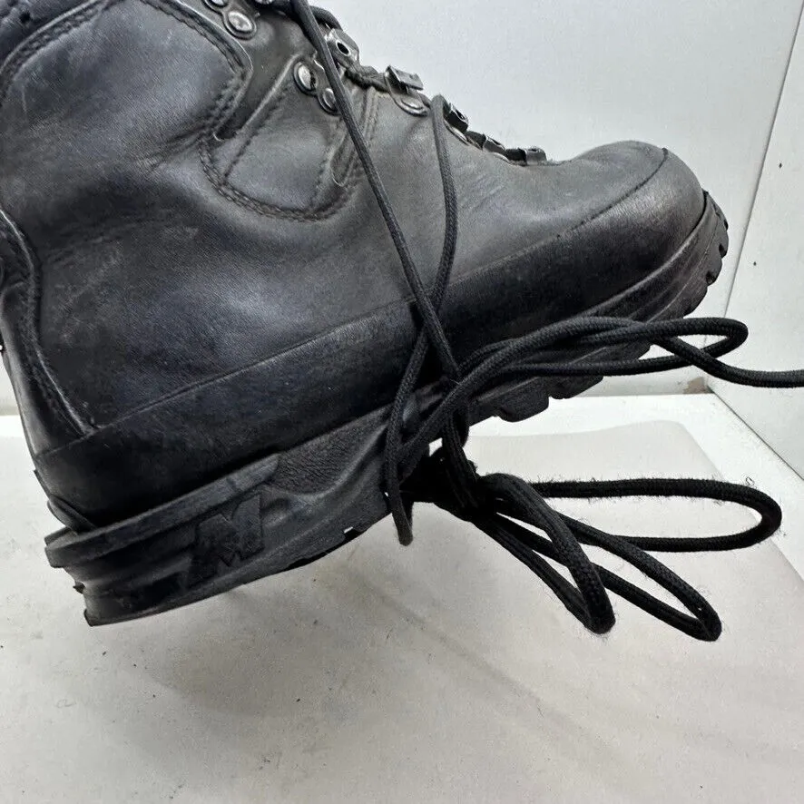 German Army Black Leather Army Heavy Duty Combat Boots - Size EU 39 UK 5.5