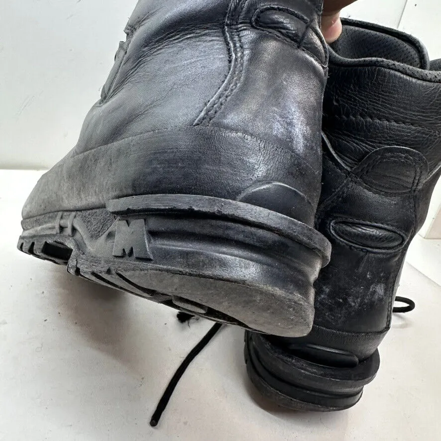 German Army Black Leather Army Heavy Duty Combat Boots - Size EU 39 UK 5.5