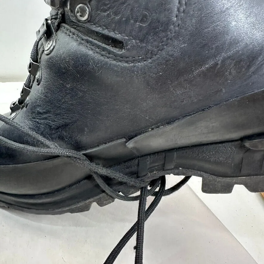 German Army Black Leather Army Heavy Duty Combat Boots - Size EU 39 UK 5.5