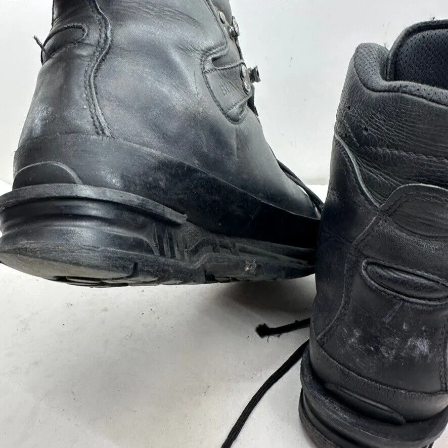 German Army Black Leather Army Heavy Duty Combat Boots - Size EU 39 UK 5.5