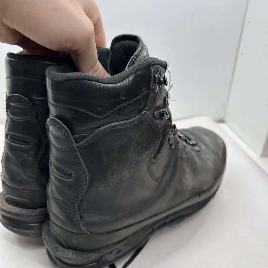 German Army Black Leather Army Heavy Duty Combat Boots - Size EU 42 UK 8