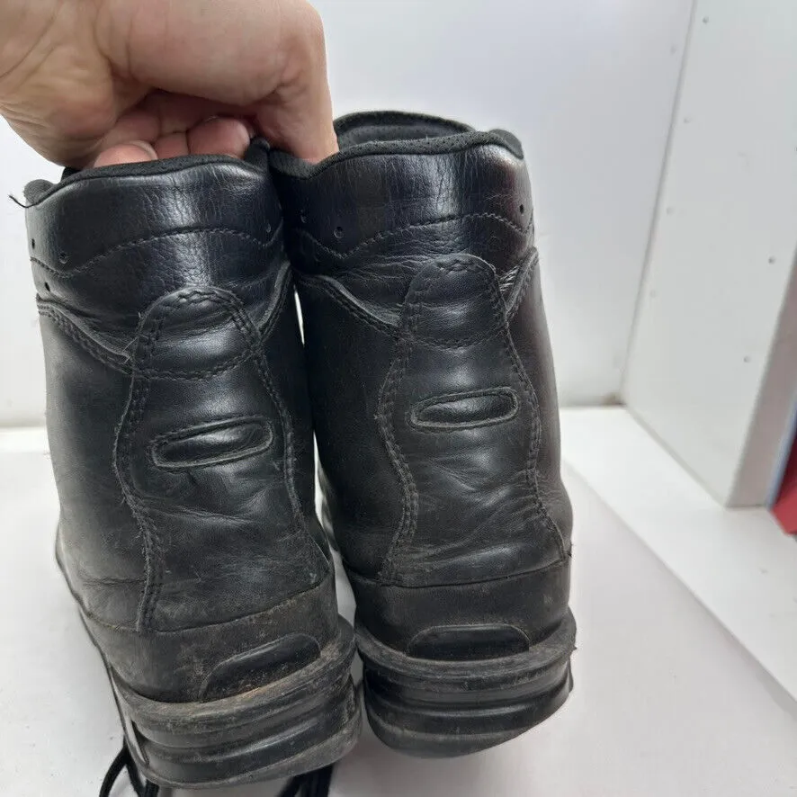 German Army Black Leather Army Heavy Duty Combat Boots - Size EU 42 UK 8