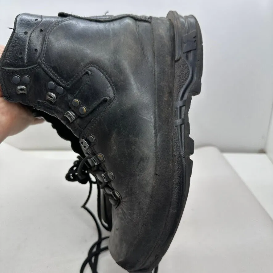 German Army Black Leather Army Heavy Duty Combat Boots - Size EU 42 UK 8