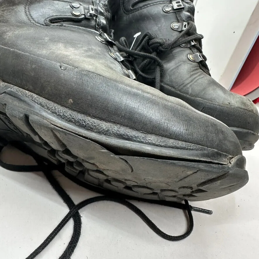 German Army Black Leather Army Heavy Duty Combat Boots - Size EU 42 UK 8