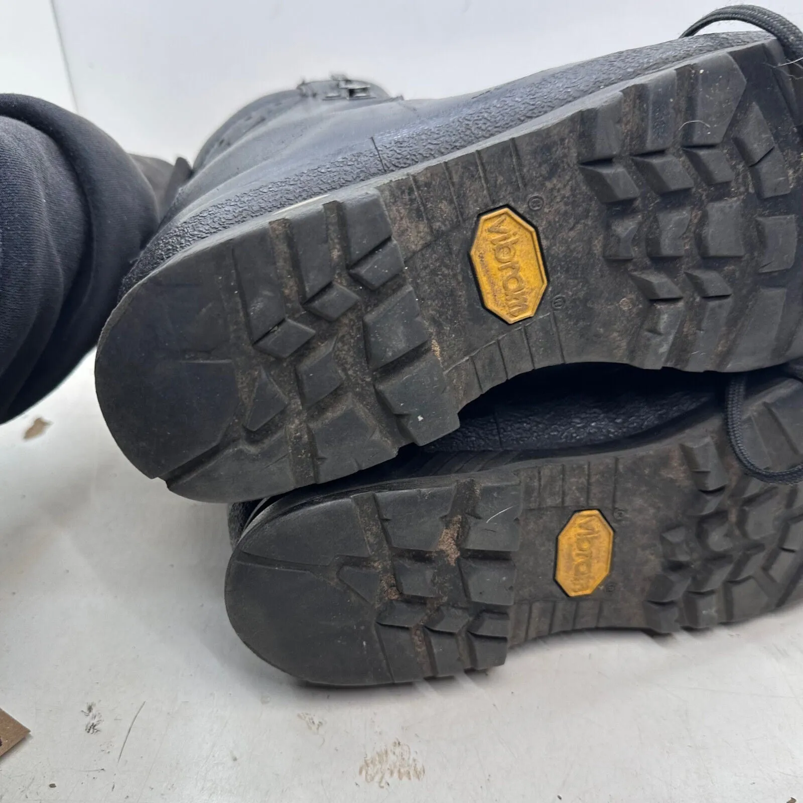 German Army Black Leather Army Heavy Duty Combat Boots - Size EU 43 UK 9