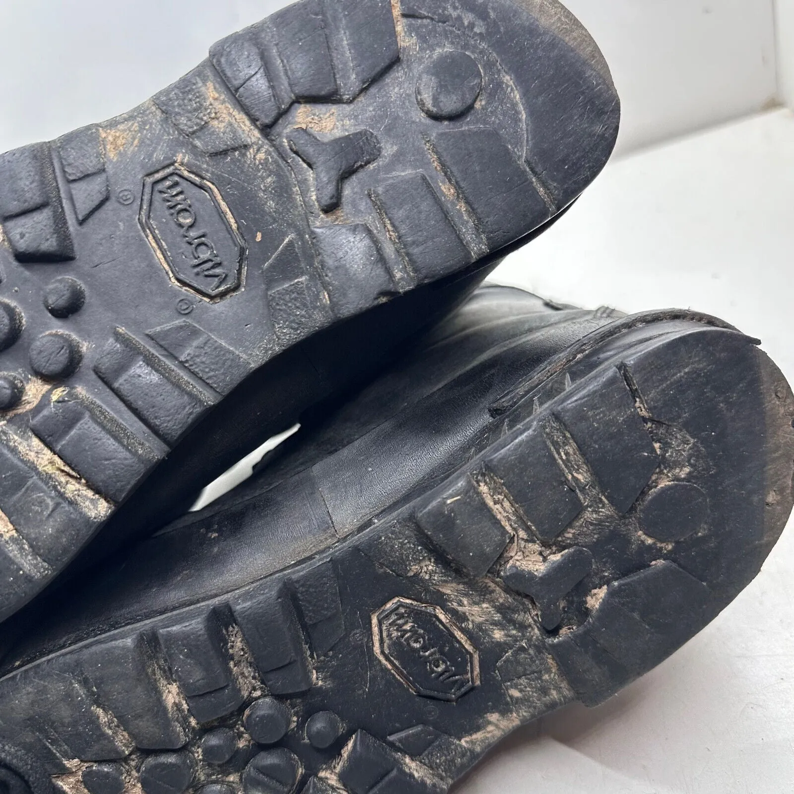 German Army Black Leather Army Heavy Duty Combat Boots - Size EU 43 UK 9