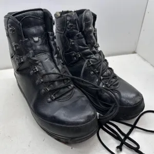 German Army Black Leather Army Heavy Duty Combat Boots - Size EU 43 UK 9