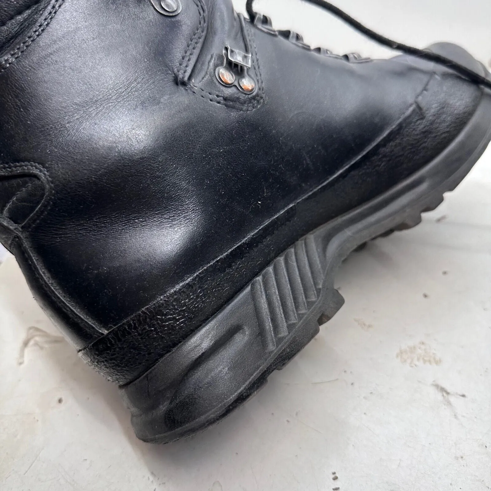 German Army Black Leather Army Heavy Duty Combat Boots - Size EU 43 UK 9