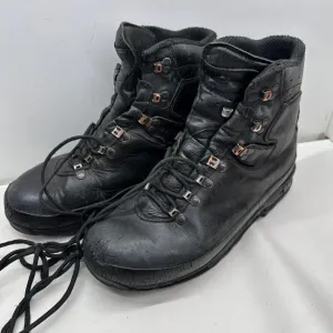 German Army Black Leather Army Heavy Duty Combat Boots - Size EU 44.5 UK 10
