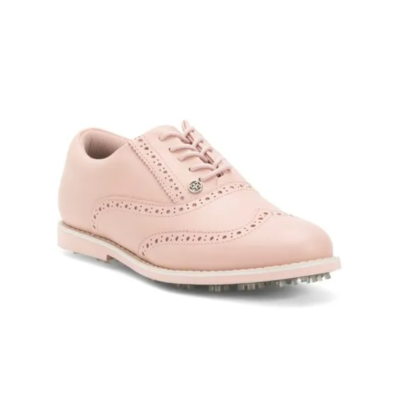 G/FORE blush Leather Waterproof Brogue Gallivanter Golf Shoes