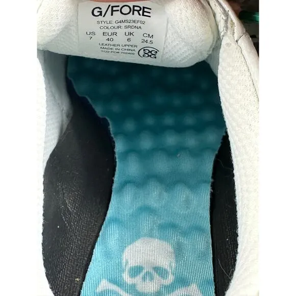 G/FORE Gfore Camo Collection Gallivanter Golf Shoes Mens 7 White Green Cleat NEW