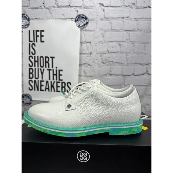 G/FORE Gfore Camo Collection Gallivanter Golf Shoes Mens 7 White Green Cleat NEW