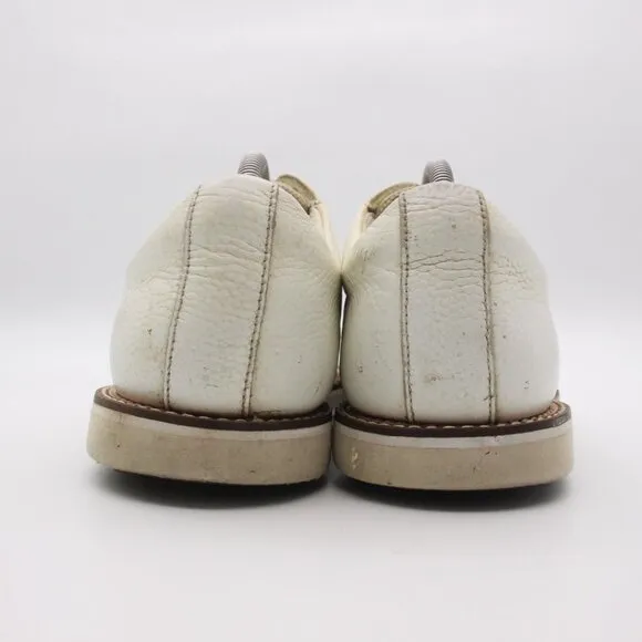 G/FORE Mens Size 11.5 Gallivanter Pebble-Grain Leather Golf Shoes White