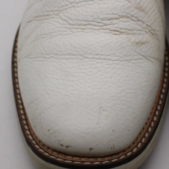 G/FORE Mens Size 11.5 Gallivanter Pebble-Grain Leather Golf Shoes White