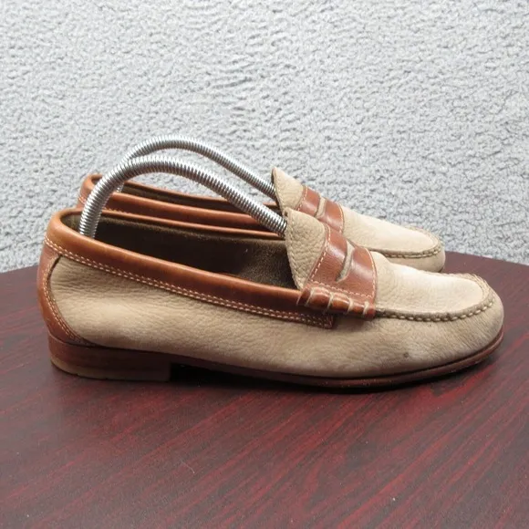 GH Bass Weejuns Penny Loafer Shoes Mens 8.5 Leather Tan Beige Business Slip On