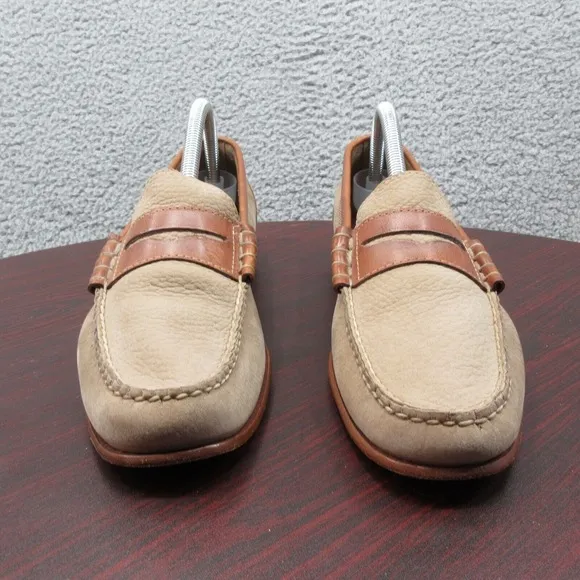 GH Bass Weejuns Penny Loafer Shoes Mens 8.5 Leather Tan Beige Business Slip On