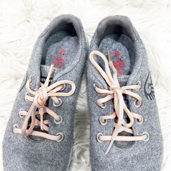 GIESSWEIN Merino Wool Runners Shoes Womens US 8 euro 39 Gray Athletic Lace Up