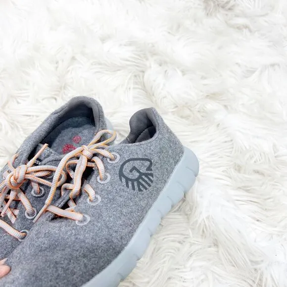 GIESSWEIN Merino Wool Runners Shoes Womens US 8 euro 39 Gray Athletic Lace Up