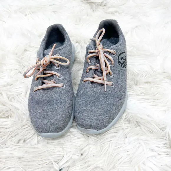 GIESSWEIN Merino Wool Runners Shoes Womens US 8 euro 39 Gray Athletic Lace Up